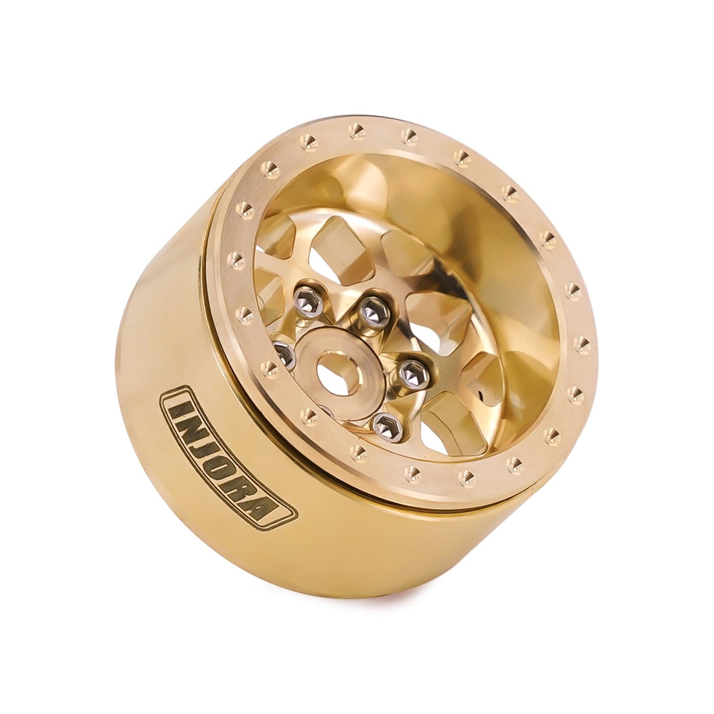 INJORA 1.0 Brass Beadlock Wheel -4.7mm Offset Rim for TRX4M Ascent18 SCX24 FCX24 1/24 1/18 RC Upgrade