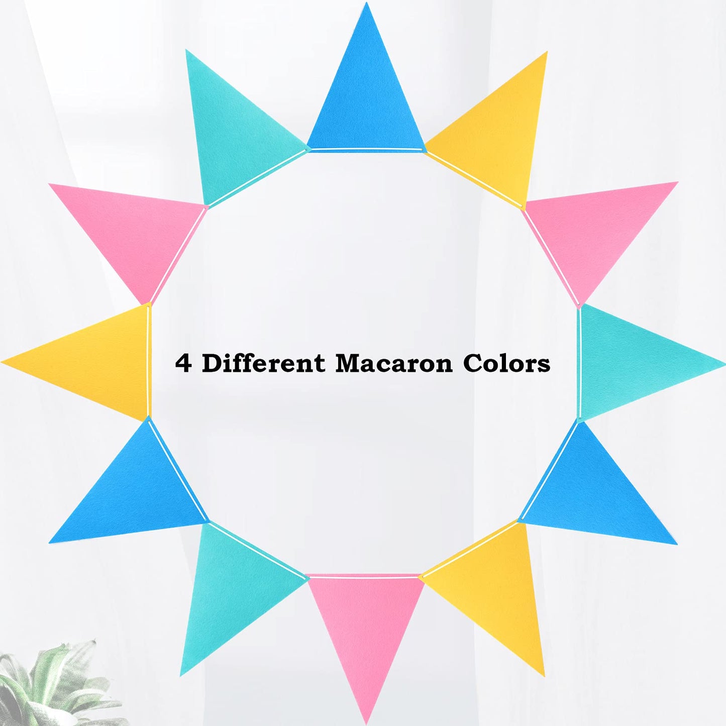 Outus 6 Sets Rainbow Pennant Banner Flags Garland Multicolor Bunting String Triangle Flags Bulk Rainbow Bunting for School Class