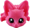 Cute Fox Desk Buddy, Articulated 3D Printed Fidget, 7.5 Inches, Authorized Seller (Pixie Pink)
