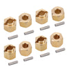INJORA Brass Wheel Hex Hub 5mm(+1mm) and 6mm(+2mm) Extenders Adaptor Set for 1/18 RC Crawler Car TRX4M Upgrade Parts