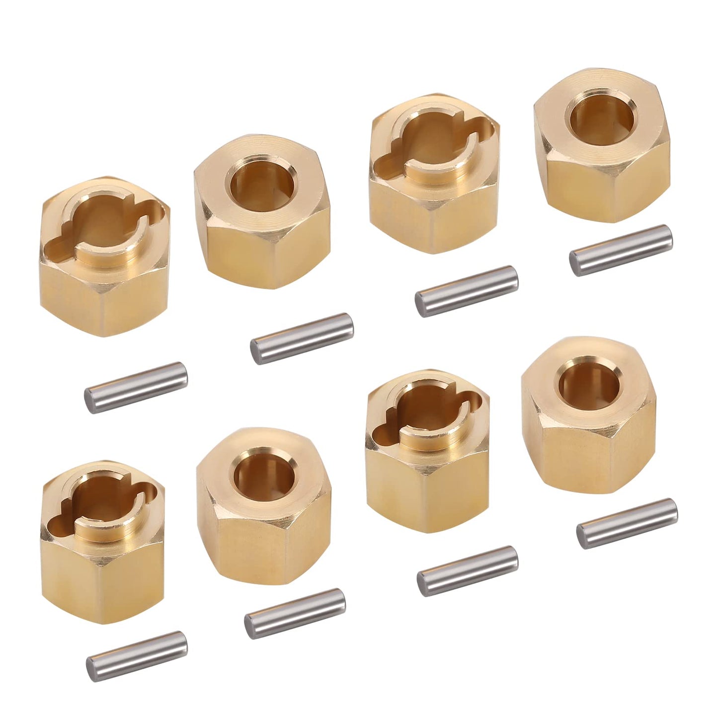 INJORA Brass Wheel Hex Hub 5mm(+1mm) and 6mm(+2mm) Extenders Adaptor Set for 1/18 RC Crawler Car TRX4M Upgrade Parts