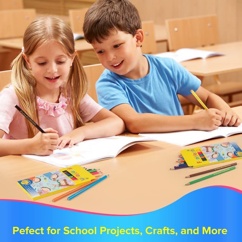 Fanvean Colored Pencils For Kids Classroom Set, 12 Count Pre-Sharpened Coloring Pencil Bulk Gift