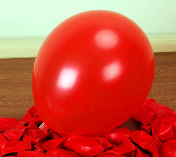 Abbaoww 100 Pcs Red Balloons 10 Inch Strong Latex Balloons For Party Decoration, Birthday, Wedding, Anniversary, Christmas And Arch Supplies