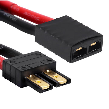 Hobbypark RC Battery/Charger Adapter Connector for Traxxas to Deans T Plug, 12AWG Wire, Model 66-9154