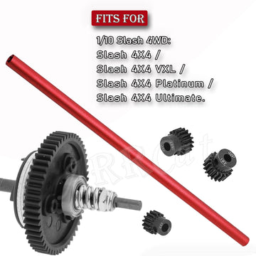 Complete Slipper Clutch & Center Driveshaft Upgrades Part for 1/10 Slash 4X4 VXL,ARRCat Steel 6878 Differential Gear and 32P 15T