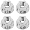 Vgoohobby 4Pcs Hexagonal Nuts, M4 Aluminum Alloy RC Wheel Hex Nuts Compatible with HSP Sakura D3 D4 1/10 RC Car (Silver)