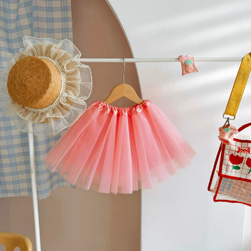 Bgfks Tutu Skirt For Girls,5 Pack Princess Party Favor Dress Skirt Set With Hairclips For 2-8 Years.(Watermelon)