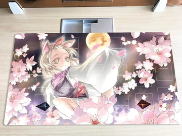 New Mlikemat Playmat Ash Blossom & Joyous Spring Tcg Ccg Ocg Trading Card Game Mat With Zones + Free Bag (Zd039-007-A)