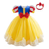HOIZOSG Baby Girls Halloween Costume Snow White Bowknot Dress Christening Birthday Party Baptism Christmas Gown w/Headwear