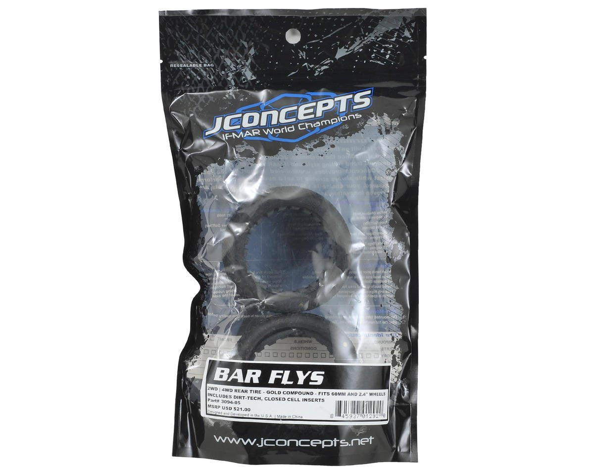 J Concepts Bar Flys-Gold Compound (Fits 60mm 1/10th Buggy Rear W 309405