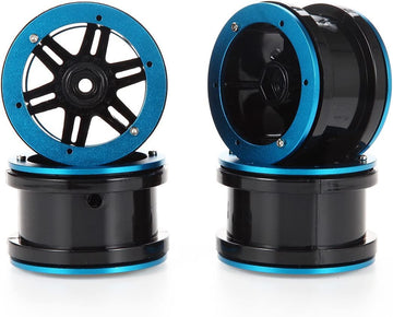 Wonfast 4Pcs Plastic Plating 2.2 Inch Beadlock Wheel Rim Wheel For 1/10 Rc Rock Crawler Car Truck For Tamiya Redcat Axial Trx4 W