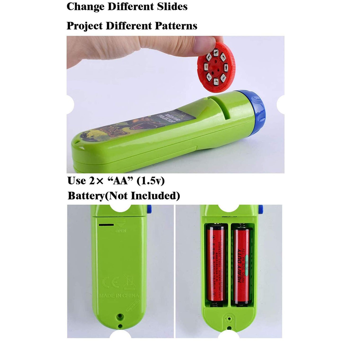 Georgie Porgy Children Projector Toys Educational Science Set Wall Ceiling Tent Torch Toddler Flashlight For Kids Gifts For Boys