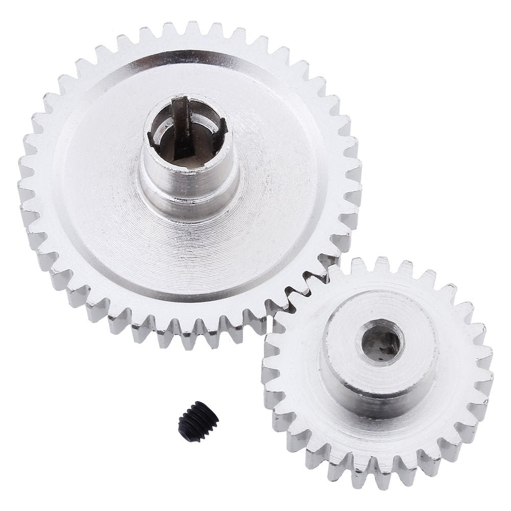 HobbyPark Metal Diff Differential Main Gear 42T & Motor Pinion Gear 27T Set for WLtoys A959-B A969-B A979-B K929-B 1/18 Scale RC