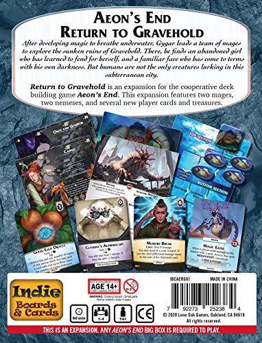 Indie Boards and Cards Aeon's End: Return to Gravehold Strategy Board Game, Model IBG0AER1, Cardboard Construction