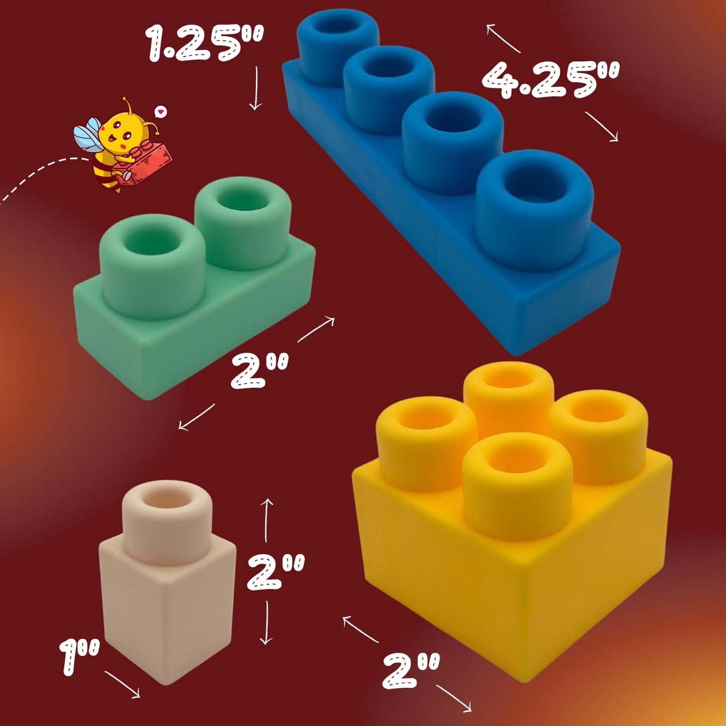 Big Soft Toddler Blocks 1-3, 40-Pieces With Baseboard For Building Stacking Playing And Booklet - Great Gift, Toys For Ages 2+,
