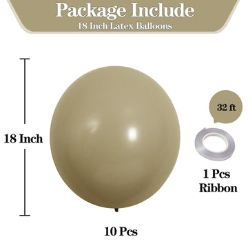 Kalor 18 Inch Comellia Balloons, 10Pcs Thick Latex Round Helium Balloons For Birthday Family Party Wedding Party Baby Shower Decoration Supplies