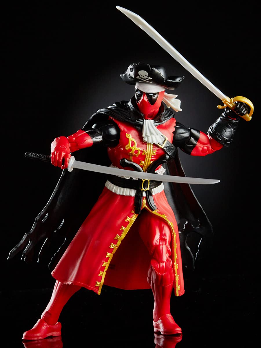 Marvel Hasbro Legends Series 6-Inch Deadpool Collection Deadpool Action Figure (Pirate) Toy Premium Design And 3 Accessories