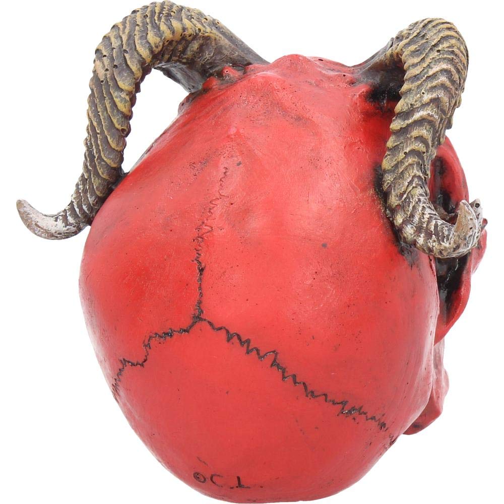 Nemesis Now Tenacious Demon Skull Figurine 13.3 Centimeter,Red