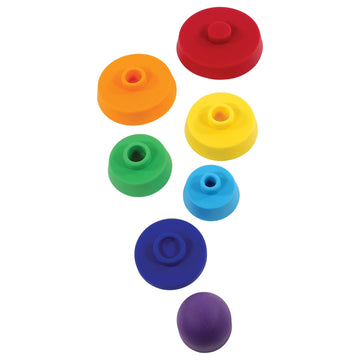 Hudson Baby Silicone Stacking Toy Rainbow One Size