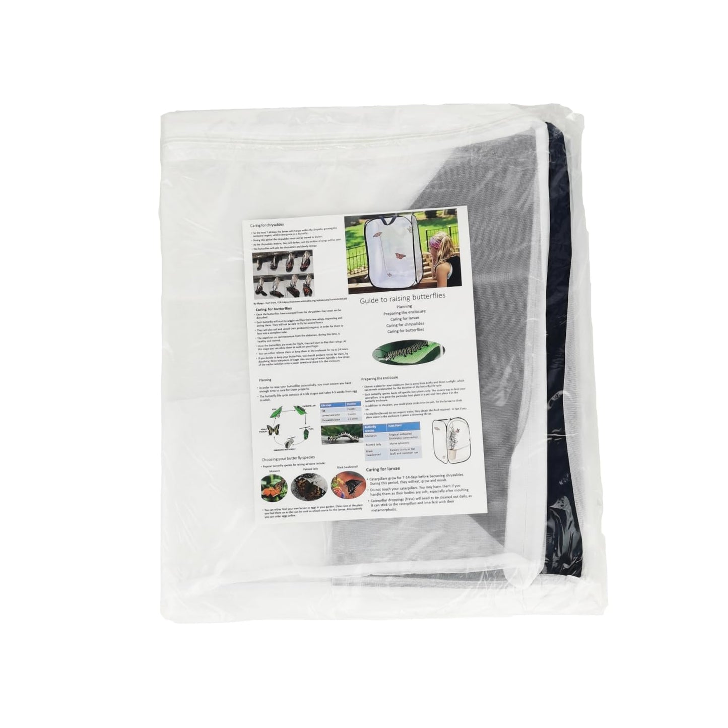 Antoll 30'' Large Butterfly Habitat Cage Replacement Net, Suitable For Both White And Black Versions