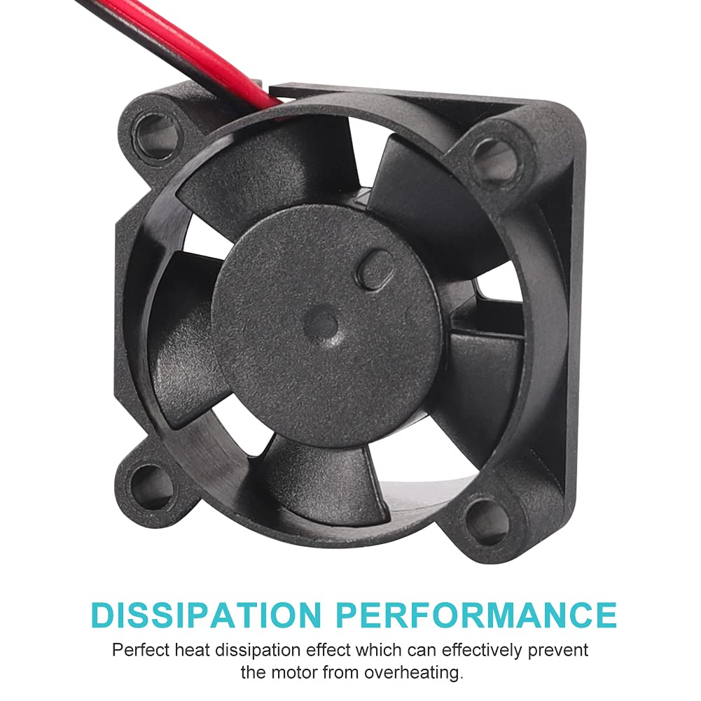 WEISHUJI 2pcs RC Motor Cooling Fan Heatsink, RC Car Motor Cooling Fan 3010 30mmx30mmx10mm Brushless Cooler DC 5V Compatible with