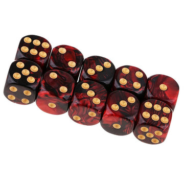 Yiotfandoll 20PCS Polyhedral Dice D6 Dice 16mm Acrylic 6 Sided Dice Game Dice for RPG MTG DND Dice Table Games (Blue Black and R