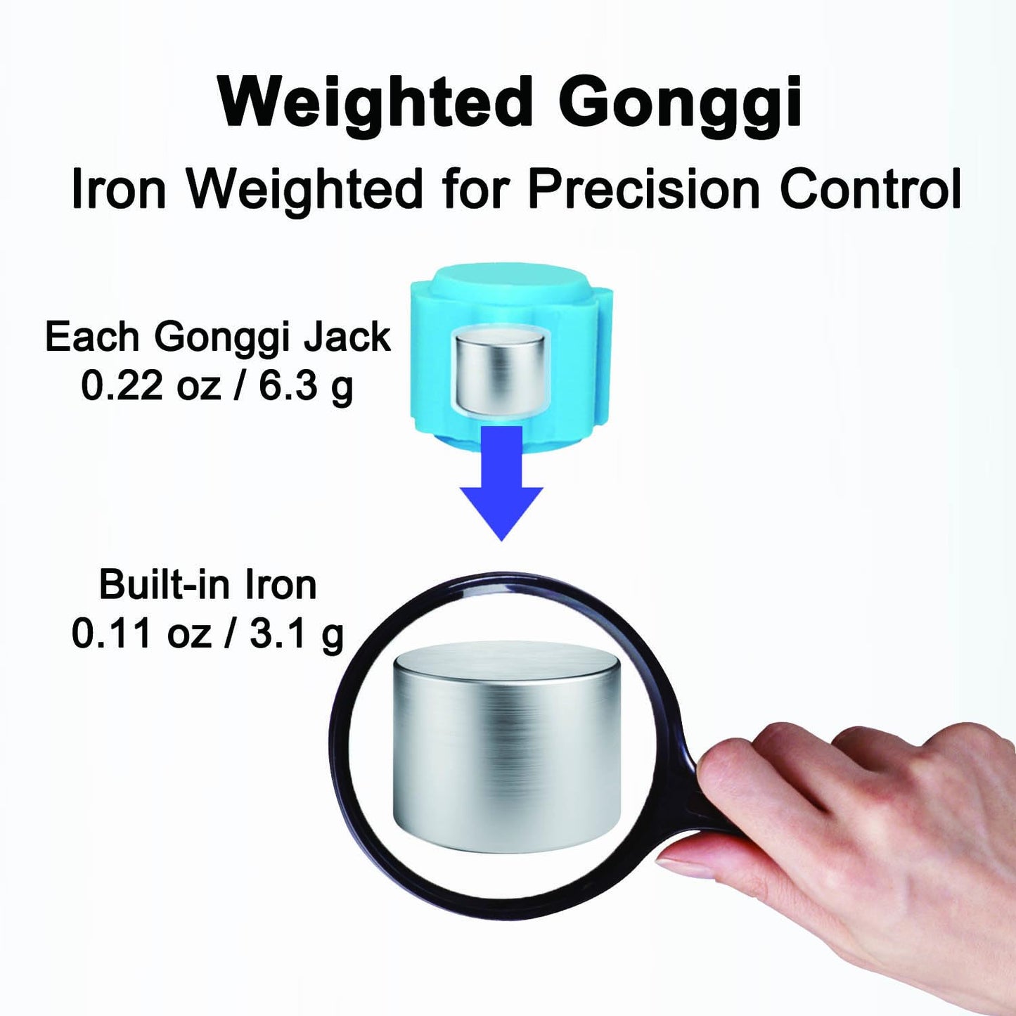 Leap Fit Gonggi Game Set - Weighted Gongi Stones with Case, Mixed Color - Fun Korean Squid Game for All Ages