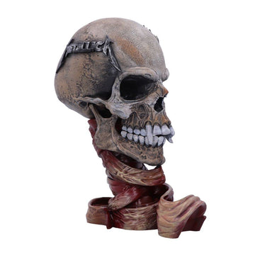 Nemesis Now Metallica Pushead Skull Statue, Metallica Collectible, Sad But True Inspired Skull, Heavy Metal Decor, Hand-Painted Resin, 23.5Cm