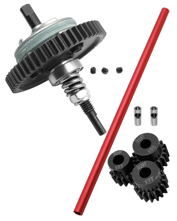 Complete Slipper Clutch & Center Driveshaft Upgrades Part for 1/10 Slash 4X4 VXL,ARRCat Steel 6878 Differential Gear and 32P 15T