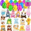 Lukbera 16Pcs Animals Keychains, Mini Assorted Animals Plush Toys For Kids Goodie Bag For Classroom Exchange Gifts