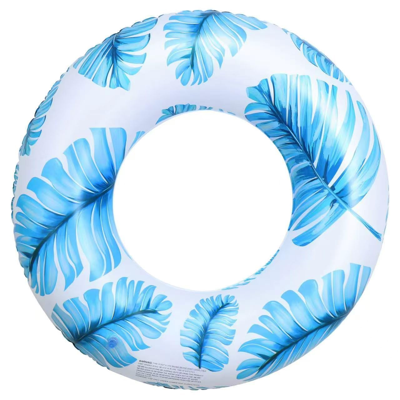 Pool Float For Swimming Pool, Inflatable Swim Tube Floaties For Teens Adults Tropical Leaf Printed Swim Ring Pool Party Decorati