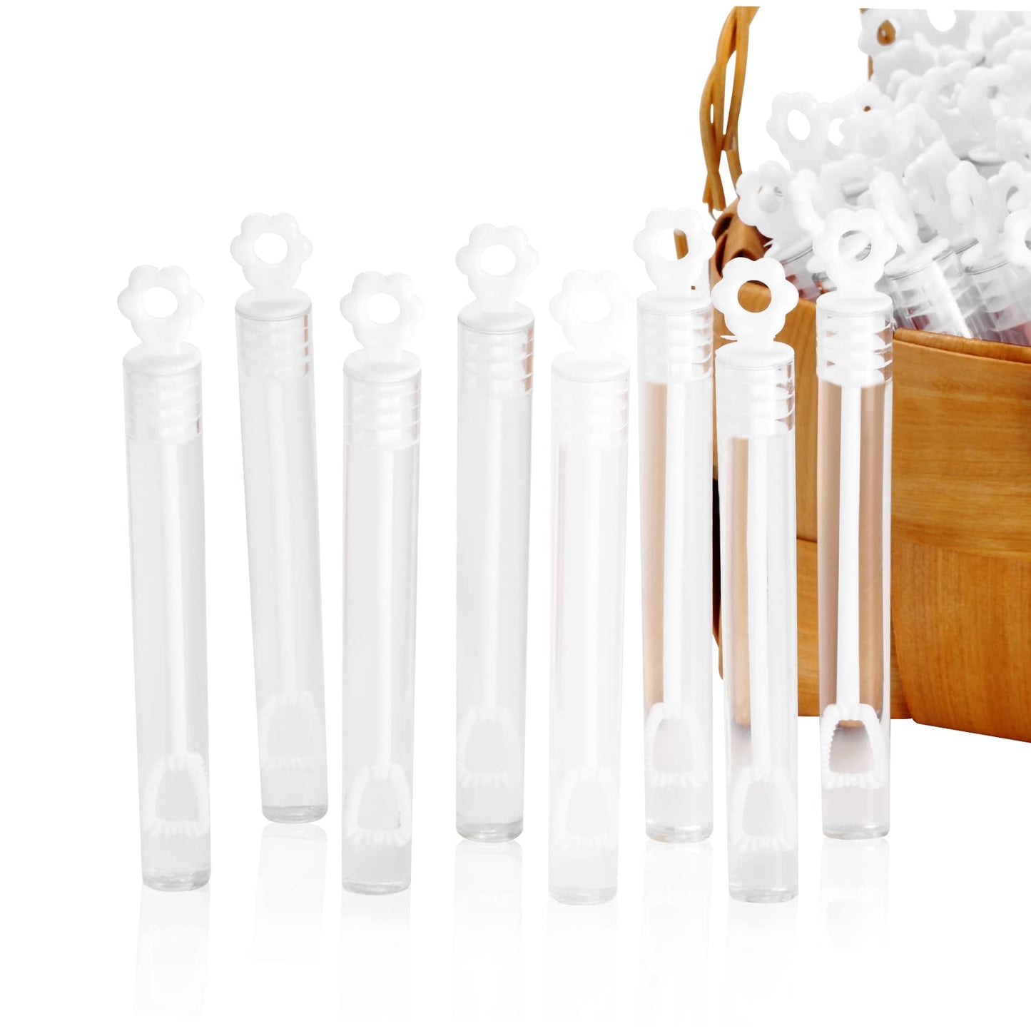 180 Pieces Mini Bubble Wands Set,White Petal Bubble Wand For Weddings,Valentine'S Day,Anniversaries,Celebrations,Themed Party,Su