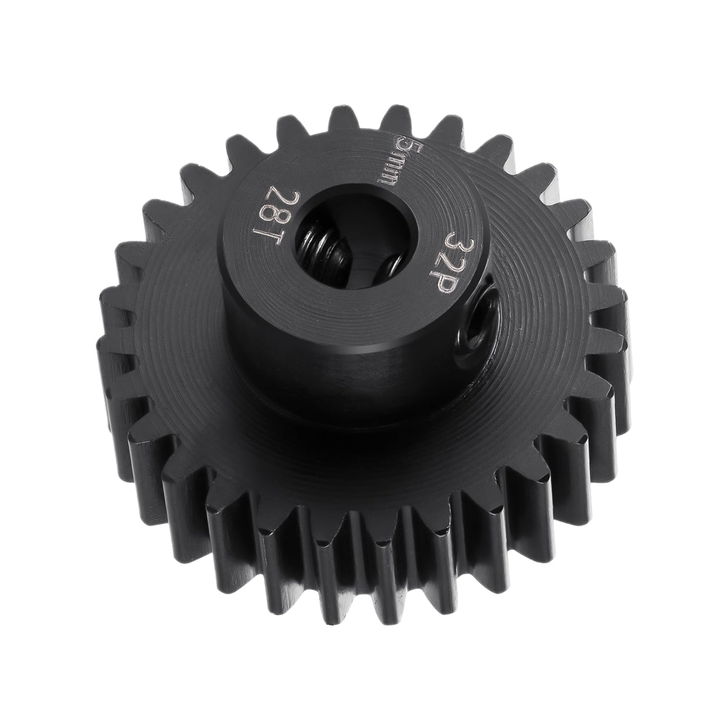BRKRC Steel 32P 5mm Pinion Gear 25T 26T 28T 29T 30T 31T 32T 33T 34T 35T 36T 37T 38T Motor Gears for 1/10 1/8 RC Car Parts (28T)