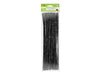 Krafty Kids GC025A 35 Piece Tinsel Chenille Stems Glitter Pipe Cleaners, 6mm by 12, Black