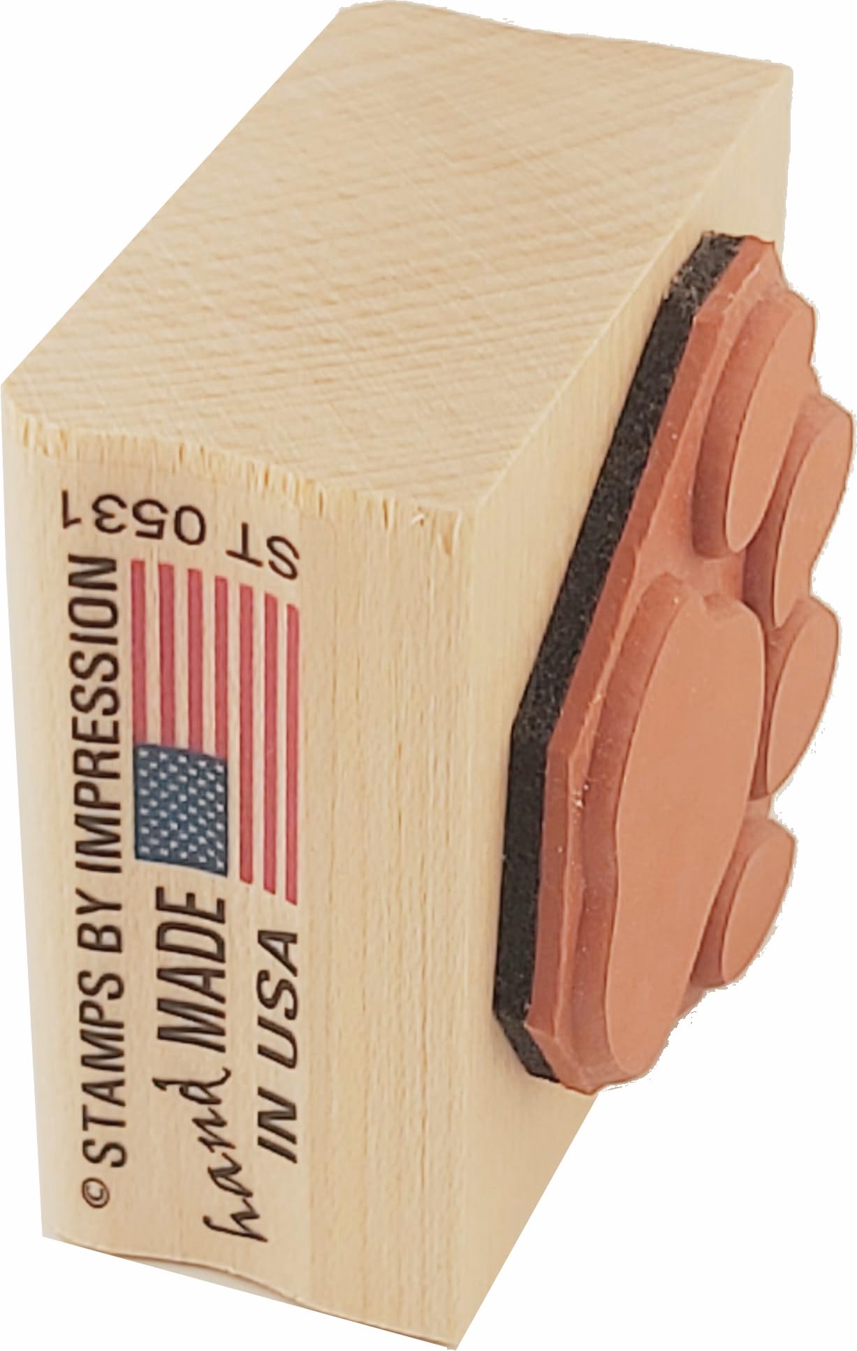 Stamps By Impression Paw Print Rubber Stamp - 1.25' Imprint
