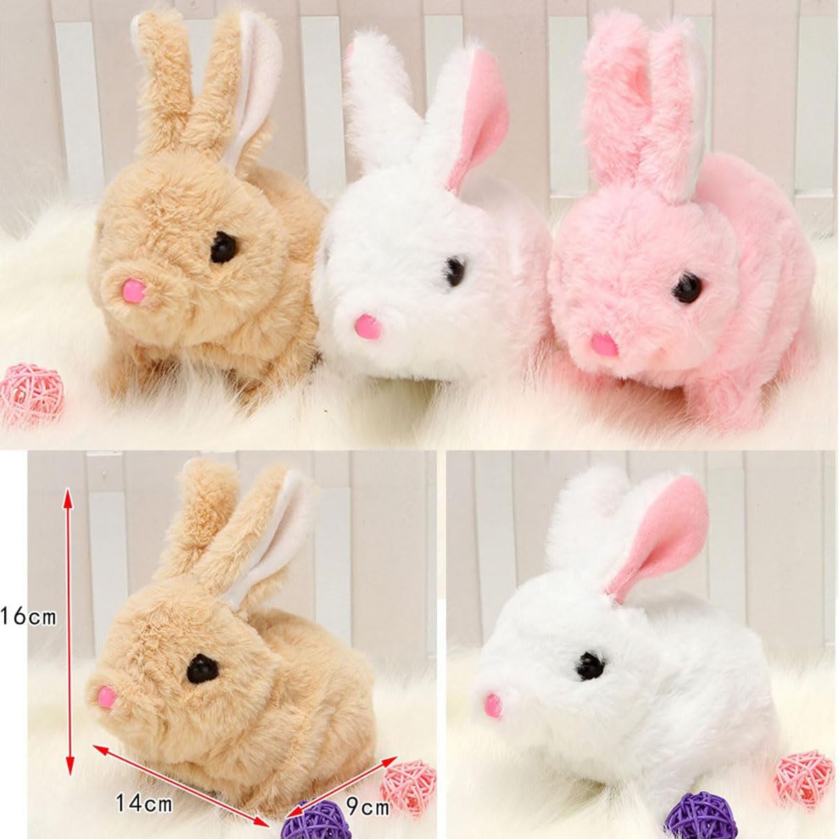 ProCover My Realistic Bunny Toy, Interactive Bunny Realistic Bunny - Jumping, Twitching, and Shaking Ears, Bunny Realistic Bunny
