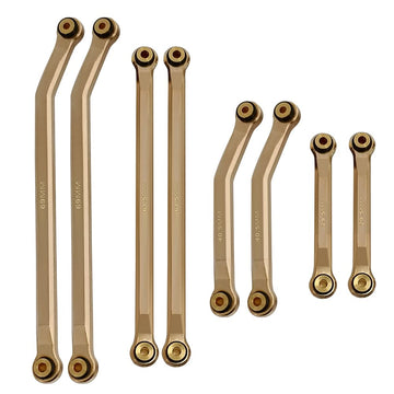 RCLIONS RC Links Linkage Set for 1/24 Axial SCX24 - Gold Aluminum Upgrade Parts - Model RCLIONS-9119