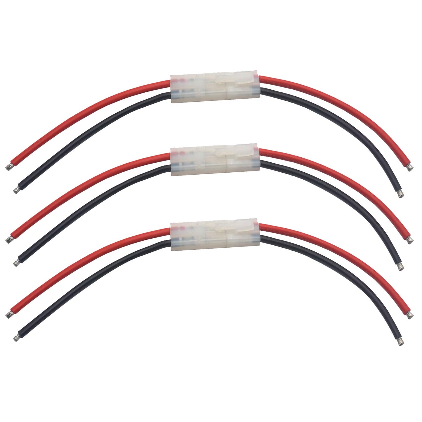 Vgoohobby 4Pairs Adapter Compatible with Tamiya Style Plug Male Female Connector w/10cm 14AWG Silicon Wire Cable for RC Car Lipo