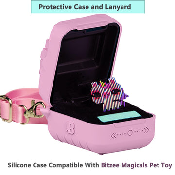 Silicone Case For Bitzee Magicals Interactive Toy Digital Pet, Protective Skin Cover For Bitzee Magicals Virtual Electronic Digital Pet And Case Accessories (Case For Bitzee Magicals) (Pink)