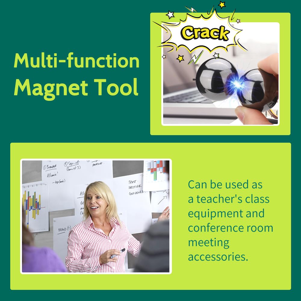 Large Fidget Magnet Toy For Adults, Magnet Hand Roller, Magnetic Toy For Men, 21 Pcs Refrigerator Magnet Ferrite Slime Putty Novelty Gifts