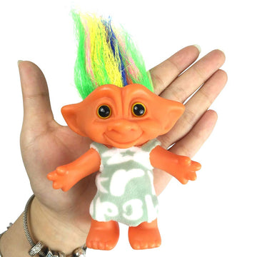 Lucky Troll Dolls,Vintage Troll Dolls Chromatic Adorable For Collections, School Project, Arts And Crafts, Party Favors - 7.5''