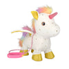 Unicorn Gift Toys for Girls Age 4-6,Interactive Light-Up Walking Unicorn Plush Toy, Remote Control Leash, Electronic Plush Toy w