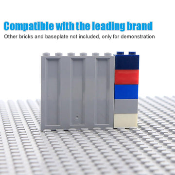 Clear Tranparent Flat Plates Bricks, 24 Pieces and Parts 1x6x5 Classic, Window Bulk Building Blocks Accessories (Transparent) (C