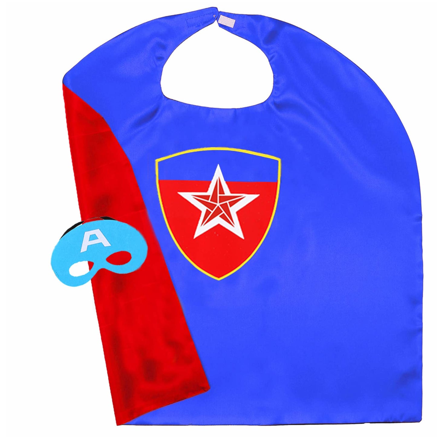 Nugeriaz Superhero Cape For Kids-Halloween Cape And Mask Cosplay Costumes Set For Kids (Double Sided Cape) (2Pcs Red)