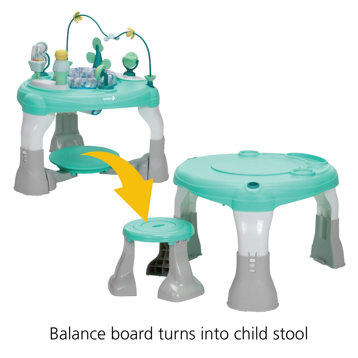 Safety 1St Grow And Go 4-In-1 Stationary Activity Center, Stained Glass