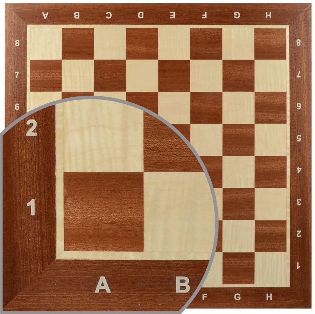 Professional Tournament Wooden Chess Boards, No. 4, 5 And 6-1,75', 2' And 2,25' - Inlay (1.75, Notation)