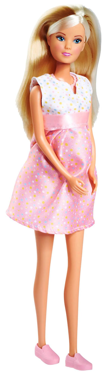 Steffi Love Newborn Baby Room, Pregnant Doll with Baby in The Childrens Room, with Baby Bed, Changing Table, Bath and Accessori