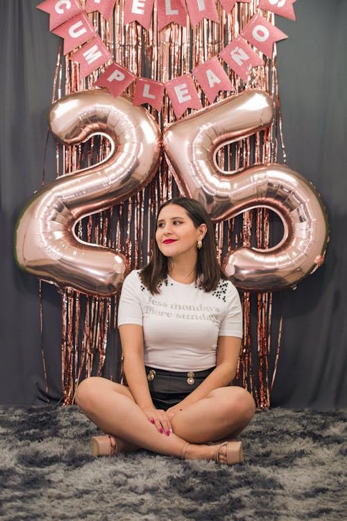 25 Balloon Number, Rose Gold Number 25Th Birthday Balloons 40 Inch, 25 Or 52 Years Old Rose Gold Birthday Decorations For Men Wo