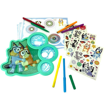 Spirograph Cyclex Studio Bluey Art Kit - Easy Spiral Art Designs for Kids 5+ - Multi Color - Model 1752 - Plastic
