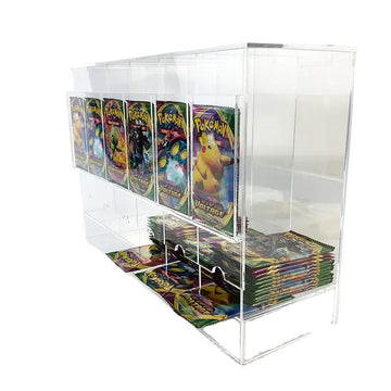 The Hobby Lair Booster Pack Dispenser Compatible With Pokemon And Other Tcgs | Super Configurable Acrylic Display | Fits Entire